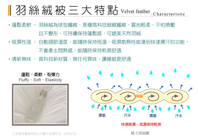 【FOCA】台灣製-頂級側立珍珠光舒眠羽絲絨冬被(2KG)