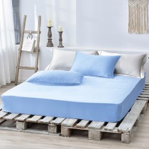 薄枕套床包組-單人｜300織紗100%天絲｜氣質藍